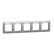 Декоративна рамка, петорна, алуминий, Schneider Electric SDD313805 Sedna Design & Elements