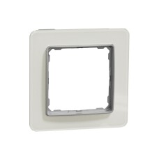 Единична декоративна рамка, бяло стъкло, Sedna Design & Elements, Schneider Electric SDD360801