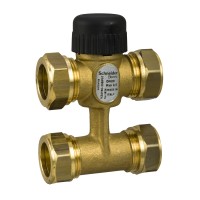 Schneider Electric VZ419C-20BP07 - Zone Valves and Actuators - VZ419C Zone Valve, 3-Way with Bypass, PN16, DN20, 22mm O/D Compression, Kvs 2.5 m³/h, 5.5 mm Stroke.