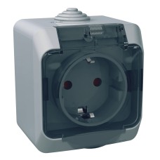 Контактен излаз шуко с детска Защита,сив, Cedar Plus, Schneider Electric WDE000643
