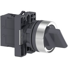 Schneider Electric XA2ED21 - Easy Harmony XA2 - Easy Harmony XA2E, превключвател с ключ, пластмаса, черен, Ø22, 2 позиции, без връщане, 1 NO
