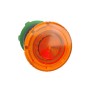 Illuminated push button head, plastic, orange mushroom Ø40, Ø22, trigger latching turn to release, Schneider Electric ZB5AW753 Harmony XB5