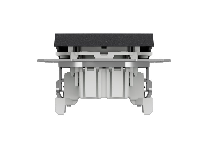 Eднополючен ключ без рамка, 10AX, безвинтов монтаж, антрацит, Schneider Electric EPH0100171 Asfora