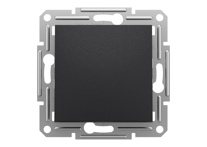 Eднополючен ключ без рамка, 10AX, безвинтов монтаж, антрацит, Schneider Electric EPH0100171 Asfora