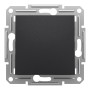 Eднополючен ключ без рамка, 10AX, безвинтов монтаж, антрацит, Schneider Electric EPH0100171 Asfora