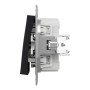 Eднополючен ключ без рамка, 10AX, безвинтов монтаж, антрацит, Schneider Electric EPH0100171 Asfora