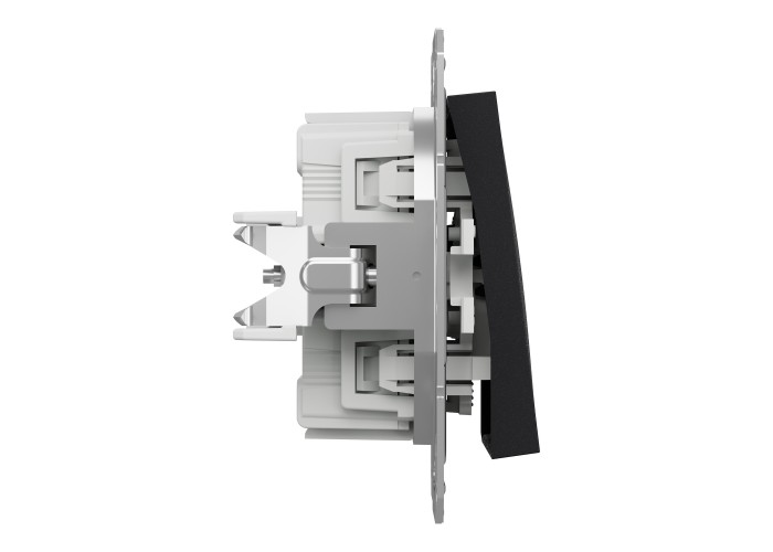 Кръстат ключ, 10AX безвинтов монтаж, антрацит, Asfora, Schneider Electric EPH0500171