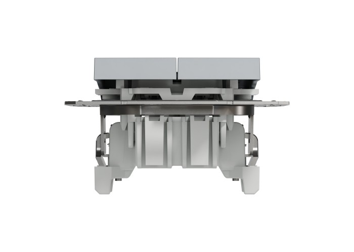 Schneider Electric EPH1100162 - Asfora - Двоен еднополюсен бутон - 10A безвинтов монтаж, Стомана