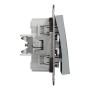 Schneider Electric EPH1100162 - Asfora - Двоен еднополюсен бутон - 10A безвинтов монтаж, Стомана