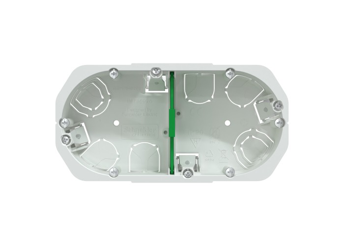 Двойна кутия за закрит монтаж 67x50 мм, Multifix, Schneider Electric IMT35925