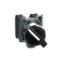 Schneider Electric XB4BD25 - Harmony XB4 - Селекторен превключвател с къса черна ръкохватка метален, 22мм, 2 позиции, със задържане, N/C+N/O