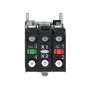 Светещ бутон, метален, равен, син, 22 мм, пружинно връщане, 230...240 V AC, 1 NO + 1 NC, Schneider Electric XB4BW36M5 Harmony XB4