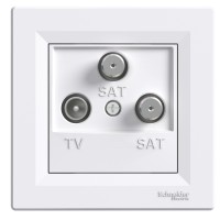 Schneider Electric EPH3600121 - Asfora - TV-SAT розетка - 1dB бял