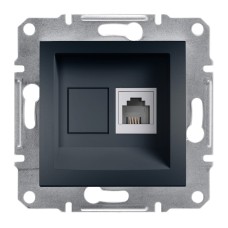 Телефонна розетка RJ11, антрацит, Asfora, Schneider Electric EPH4100171