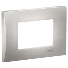 Easy Styl Easy Styl, cover frame, 3 modules, silver, Schneider Electric LMR7263005