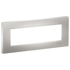 Easy Styl Easy Styl, cover frame, 7 modules, silver, Schneider Electric LMR7267004