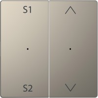 Schneider Electric MTN5227-6050 - Merten System Design - Капак за ключ, 2 отвора, модул пуш бутон, никел металик, System Design