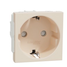 Контакт шуко 2P+E 16A бежов, New Unica, Schneider Electric NU303744