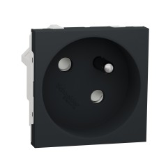 Schneider Electric NU304954 - New Unica - Контакт френски стандарт - 2P+E - 16A 250V - IP21D - антрацит