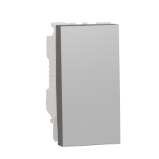 Бутон НО / НЗ 10 А, 1 модул, алуминий, New Unica, Schneider Electric NU313630