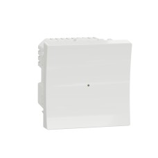 Свързан ключ, еднополюсен, 10A, 2 модула, IP4X, бял, Schneider Electric NU353818 New Unica