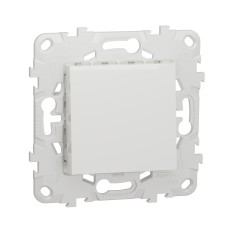 Бутон с монтажна рамка, 2 модула, бял, New Unica, Schneider Electric NU520618