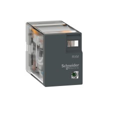 Harmony Electromechanical Relays Миниатюрно реле с основа, Harmony, 3A, 4CO, с LED, 230V AC, Schneider Electric RXM4LB2P7