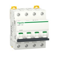 Schneider Electric A9F74403 - Acti 9 iC60 N (10 kA) - Миниатюрен автоматичен прекъсвач - 4P - 3A - крива C