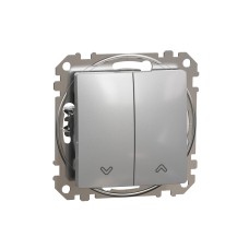 Бутон за ролетни щори 10A, алуминий, Schneider Electric SDD113114 Sedna Design & Elements