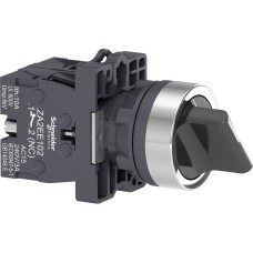 Schneider Electric XA2ED25 - Easy Harmony XA2 - Easy Harmony XA2E, превключвател, пластмаса, черен, Ø22, 2 позиции, без връщане, 1 NO + 1 NC