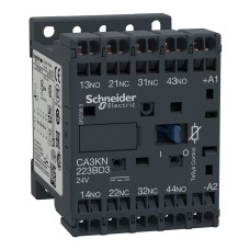 Schneider Electric CA3KN223BD3 - TeSys k, d, SK (помощен контактор) - Помощен контактор, 2NO+2NC, до 690V, 24V DC бобина,пружинни клеми