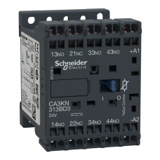 Schneider Electric CA3KN313BD3 - TeSys k, d, SK (помощен контактор) - Помощен контактор, 3NO+1NC, 690V, 24V DC бобина,пружинни клеми