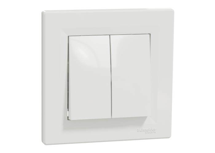 Сериен ключ-10AX, безвинтов монтаж, бял, Asfora, Schneider Electric EPH0300121