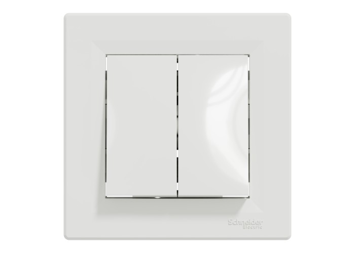 Сериен ключ-10AX, безвинтов монтаж, бял, Asfora, Schneider Electric EPH0300121