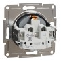 Единичен контактен излаз шуко, 16A, стомана, Asfora, Schneider Electric EPH2900162