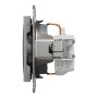 Единичен контактен излаз шуко, 16A, стомана, Asfora, Schneider Electric EPH2900162