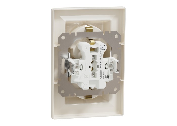 Двоен контакт Шуко, 16А, крема, Asfora, Schneider Electric EPH9900123