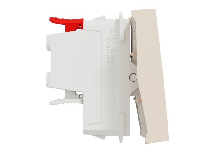 Кръстат ключ 10А 2 модула, бежов, New Unica, Schneider Electric NU320544