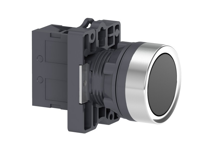Schneider Electric XA2EA21 - Easy Harmony XA2 - Easy Harmony XA2E, бутон, пластмаса, вграден, черен, Ø22, с пружинно връщане, без маркировка, 1 NO