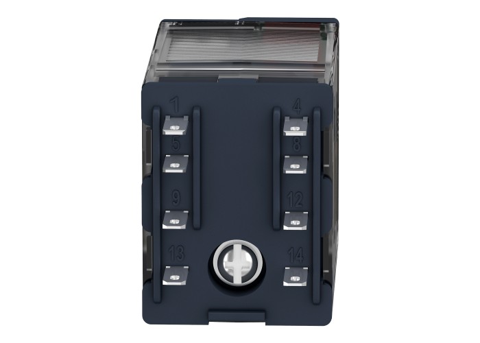 Schneider Electric RXM2AB2P7 - Harmony Electromechanical Relays - Миниатюрно plug in реле, Harmony, 12A, 2CO, с LED, заключващ се тест бутон, 230V AC
