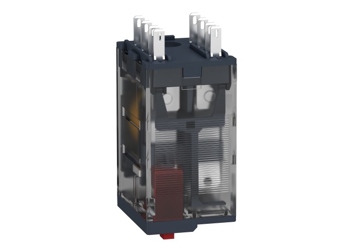 Schneider Electric RXM2AB2P7 - Harmony Electromechanical Relays - Миниатюрно plug in реле, Harmony, 12A, 2CO, с LED, заключващ се тест бутон, 230V AC