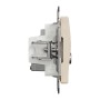TV розетка и изход за данни, RJ45 CAT6 UTP, бежова, Schneider Electric SDD112469T Sedna Design & Elements