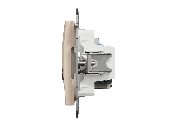 TV розетка и изход за данни, RJ45 CAT6 UTP, бежова, Schneider Electric SDD112469T Sedna Design & Elements