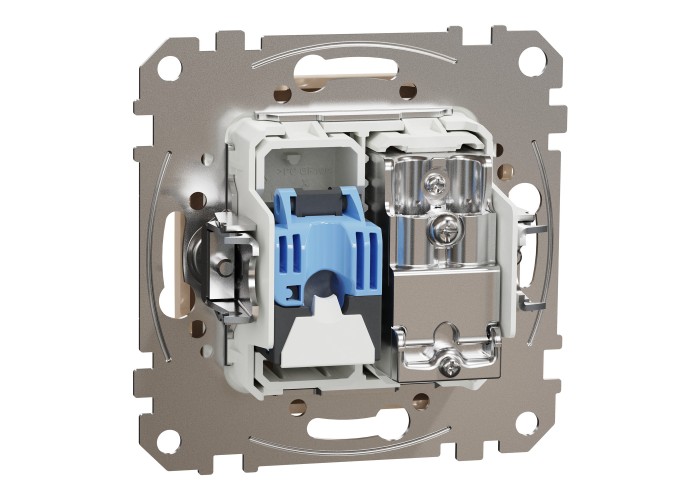 TV розетка и изход за данни, RJ45 CAT6 UTP, бежова, Schneider Electric SDD112469T Sedna Design & Elements
