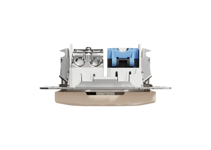 TV розетка и изход за данни, RJ45 CAT6 UTP, бежова, Schneider Electric SDD112469T Sedna Design & Elements