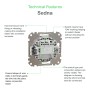 Еднополюсен бутон 10A, бежов, Schneider Electric SDD112111 Sedna Design & Elements