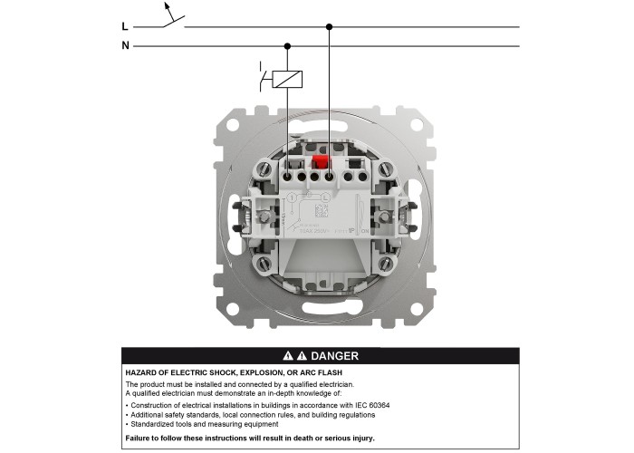 Еднополюсен бутон 10A, бежов, Schneider Electric SDD112111 Sedna Design & Elements
