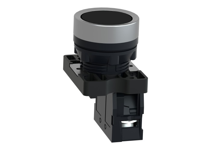 Schneider Electric XA2EA21 - Easy Harmony XA2 - Easy Harmony XA2E, бутон, пластмаса, вграден, черен, Ø22, с пружинно връщане, без маркировка, 1 NO
