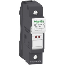 Schneider Electric DF101PV - TeSys DF, LS1/GK1 - Носач на фотоволтаичен предпазител TeSys DF, 1P 32A, размер на предпазителя 10x38 мм