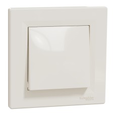 Кръстат ключ, 10AX безвинтов монтаж, крема, Asfora, Schneider Electric EPH0500123